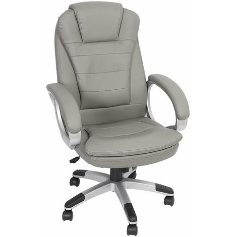 Silla ejecutiva Silla de oficina 120 KG Silla giratoria Silla de escritorio Silla de ordenador Oficina Gris