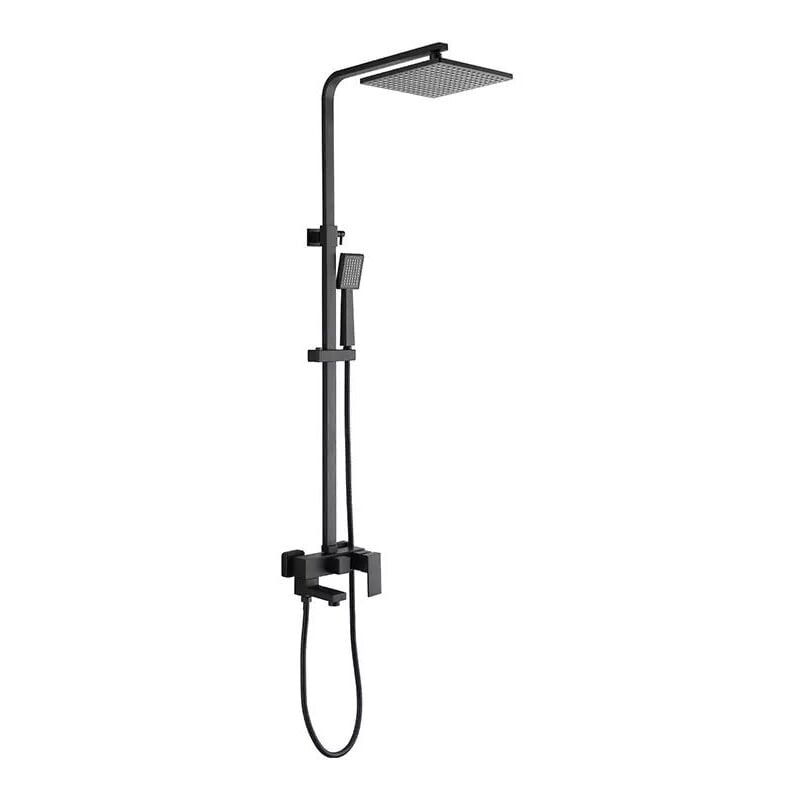 Silla Élégant Colonne de Douche avec Mitigeur Réglable en Hauteur Système de Douche, Noir mat