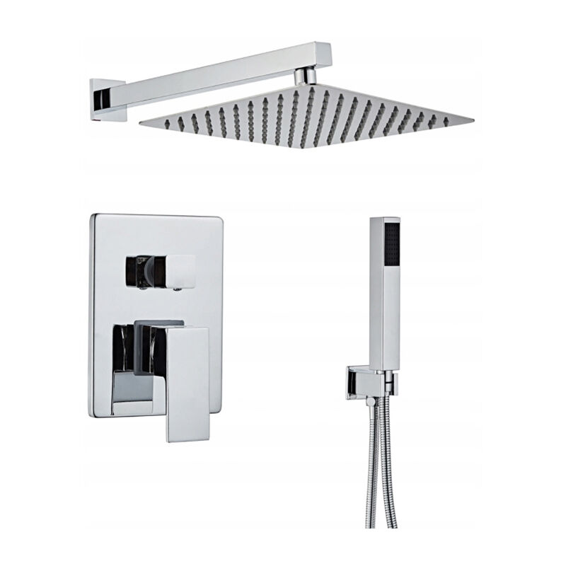 Desconocido - Silla Élégant Colonne de Douche en Laiton Encastrée, Ensemble de Douche Mécanique, Chrome