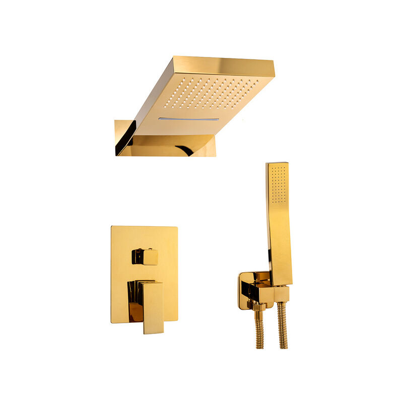 Desconocido - Silla Élégant Colonne de Douche Encastrée Ensemble de Douche Mécanique Système de Douche Encastrabl