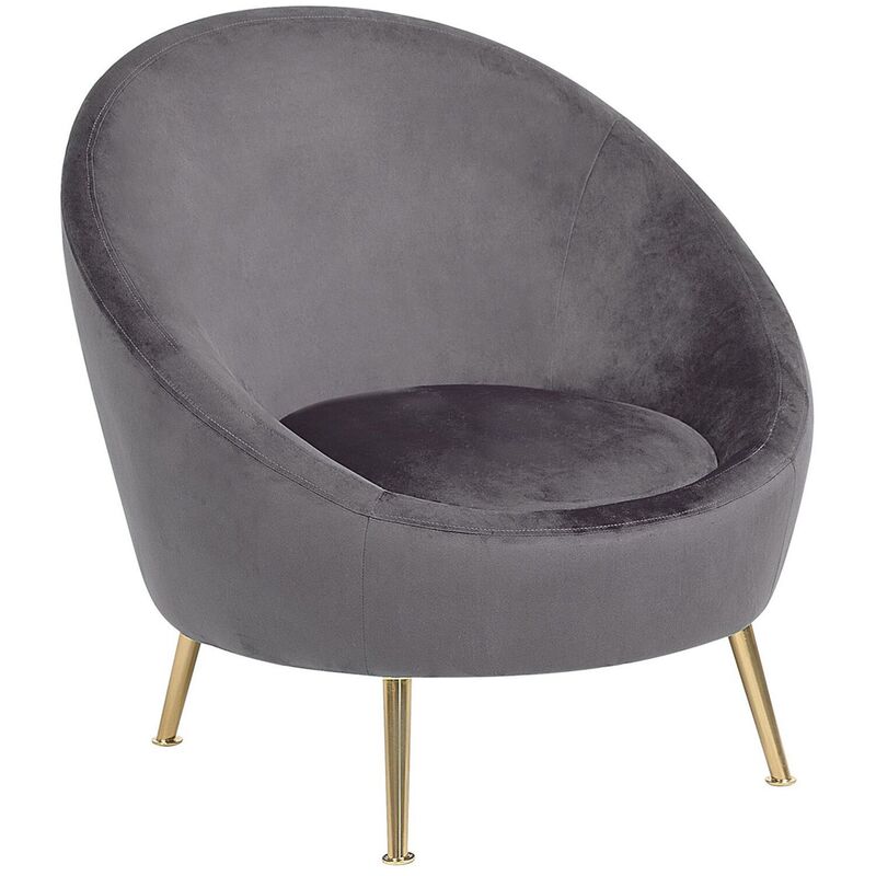 

Silla de terciopelo gris LANGA