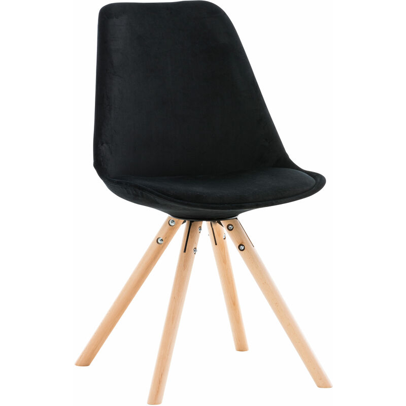 

Silla en terciopelo pegleg rund natural,negro Rogal