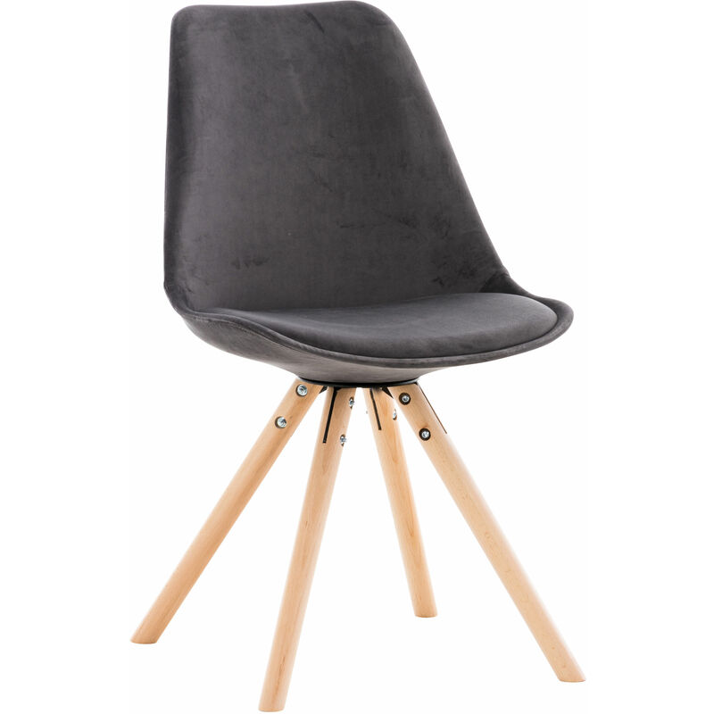 

Silla en Terciopelo Pegleg Rund Gris Natural