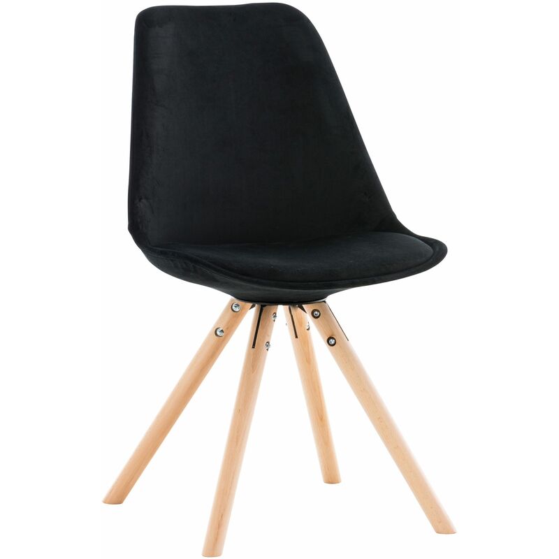 

CLP - Silla en Terciopelo Pegleg Rund Negro Natural