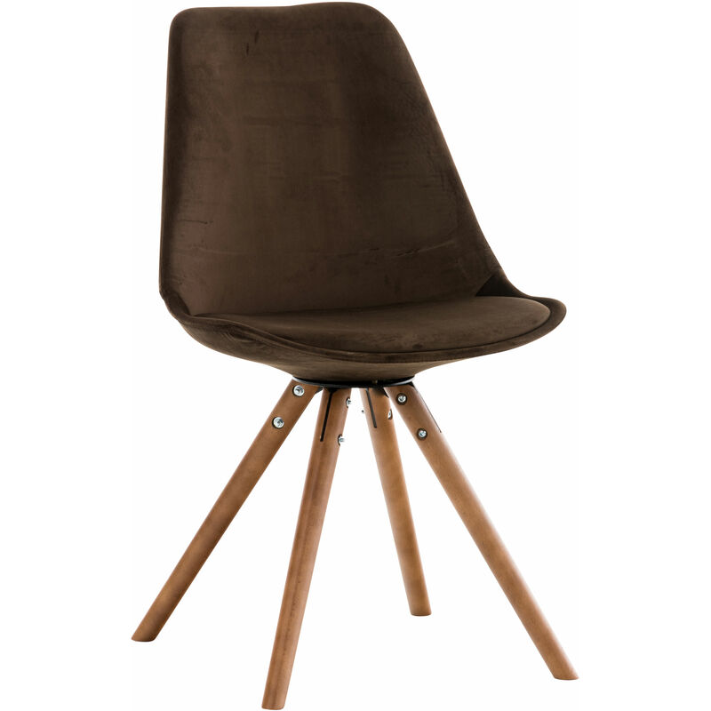 

Silla en Terciopelo Pegleg Rund Marrón Nogal