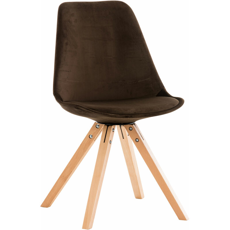 

CLP - Silla en Terciopelo Pegleg Square Marrón Natural