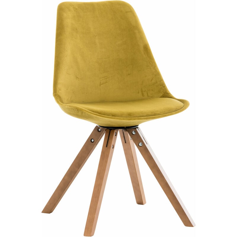 

Silla en Terciopelo Pegleg Square Amarillo Nogal