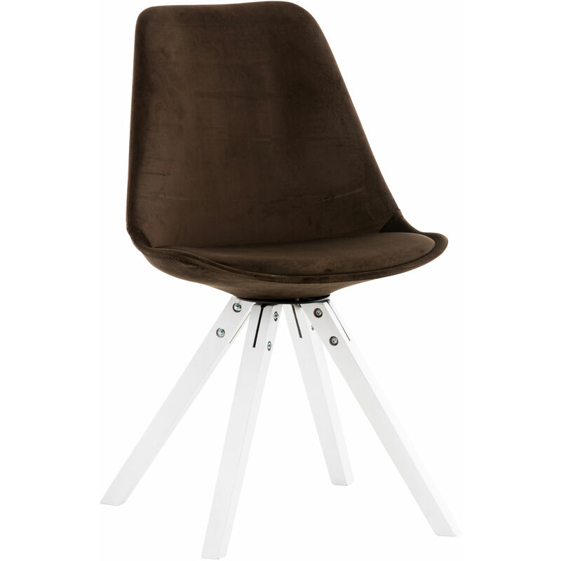 

Silla en Terciopelo Pegleg Square Marrón Blanco