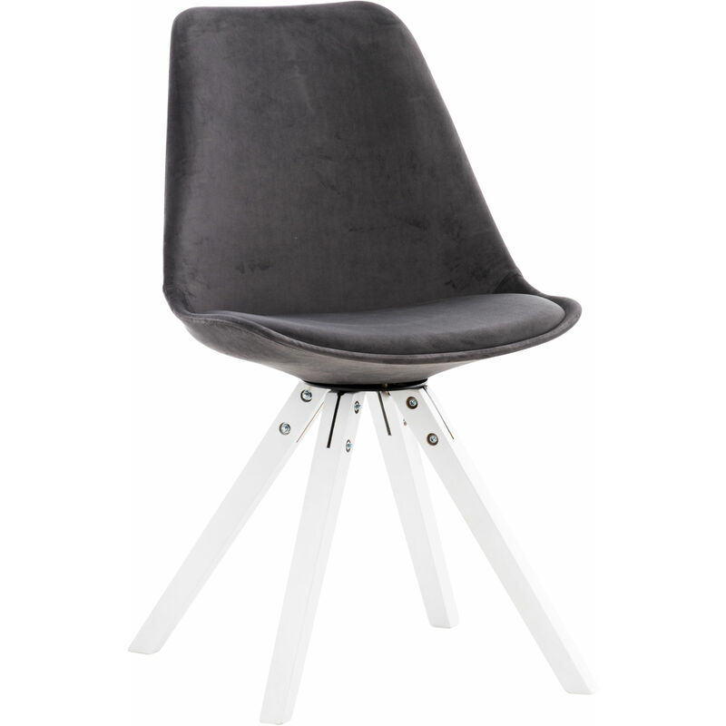 

CLP - Silla en Terciopelo Pegleg Square Gris Blanco