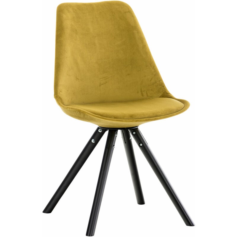 

Silla en Terciopelo Pegleg Rund Amarillo Negro