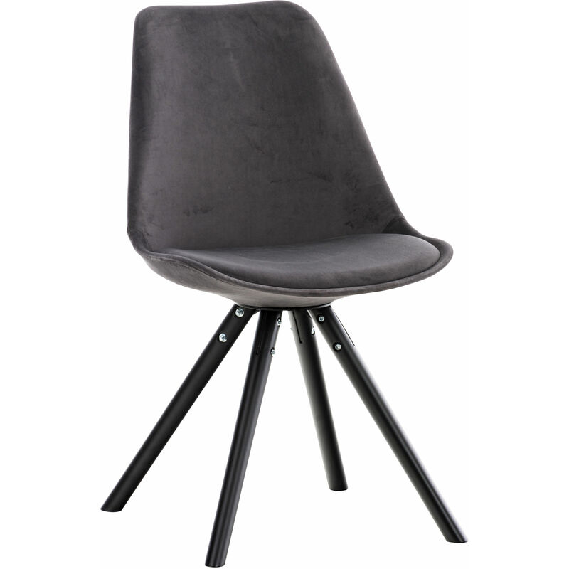 

Silla en Terciopelo Pegleg Rund Gris Negro