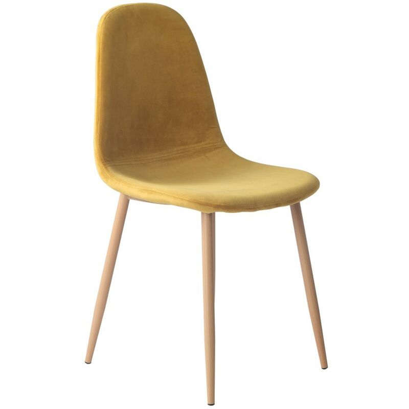 

Silla EPOQUE, metal, terciopelo amarillo mostaza