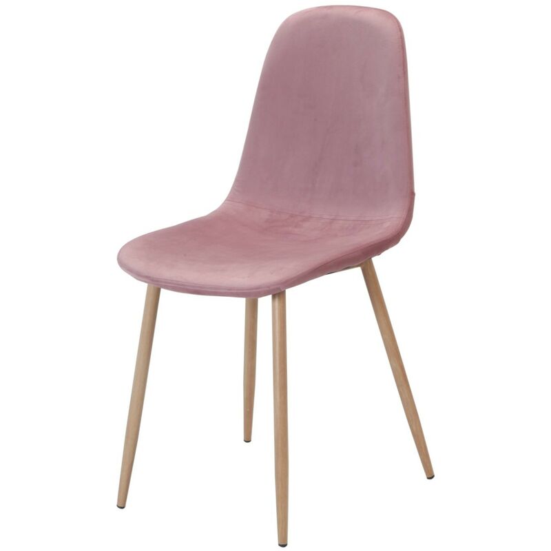 

Silla epoque, metal, terciopelo rosa Rogal