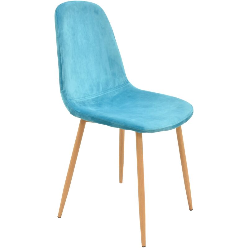 

Silla EPOQUE, metal, terciopelo turquesa