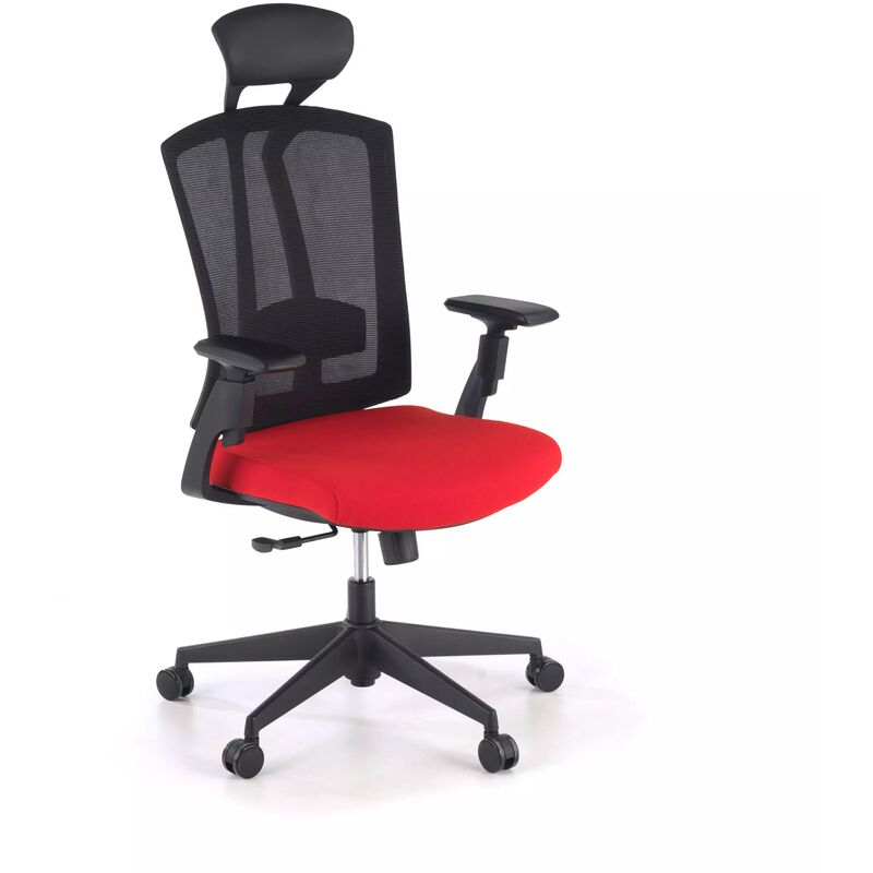 

Silla ergonómica Baron,reposacabezas,mecanismo sincron rojo - rojo