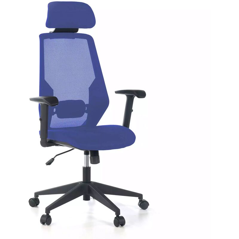 

silla ergonómica de escritorio Belinda, alto respaldo azul - azul