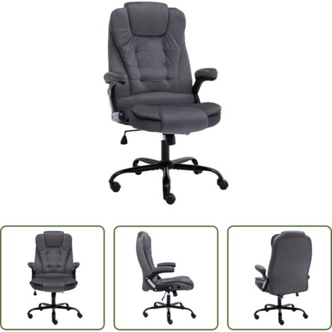 Silla ergonómica -  Silla de oficina de terciopelo gris oscuro