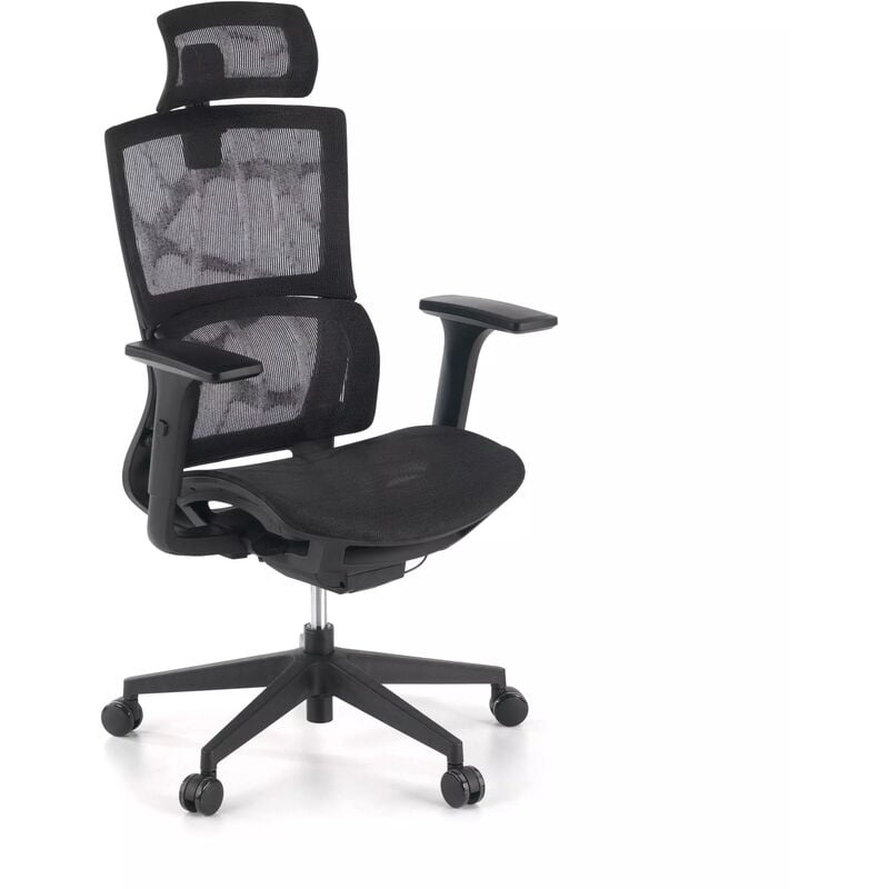 

Silla ergonomica Vortex,cojin lumbar, reposacabezas red negra - negro