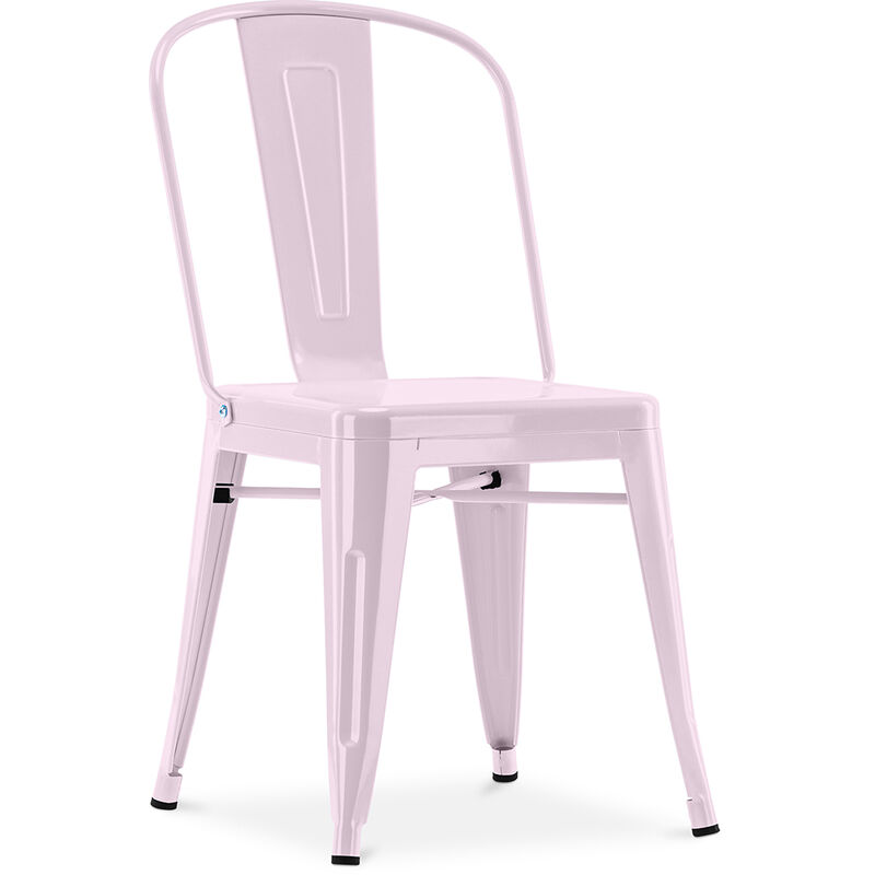 

Privatefloor - Silla Stylix con asiento cuadrada - Nueva edición - Metal Rosa pastel Hierro