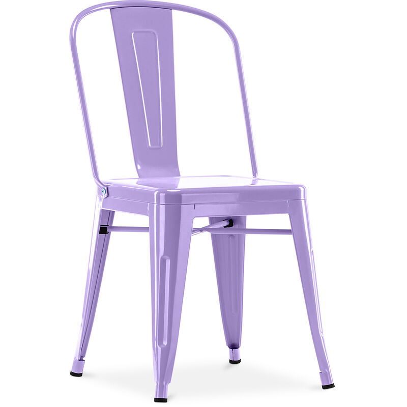 

Privatefloor - Silla Stylix con asiento cuadrada - Nueva edición - Metal Morado pastel Hierro