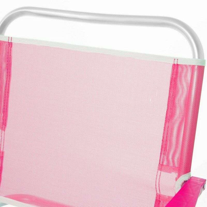 

Lolahome - Silla de playa plegable fucsia de aluminio de 78x57x50 cm