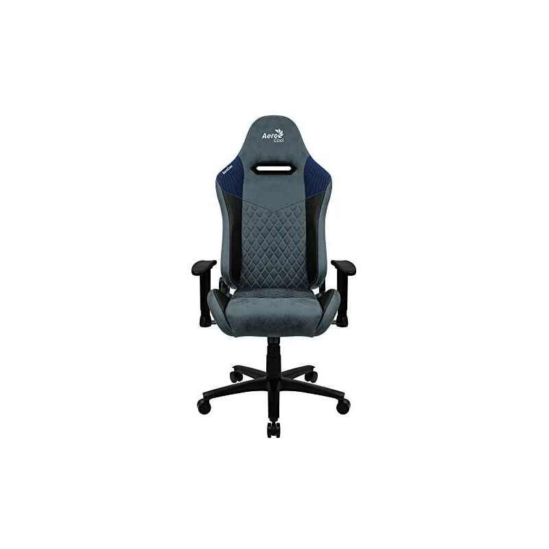 

Silla gamer duke stone blue aerosuede para maximo confort piel sintetica premium patron fibra de carbono y diamante brazos regulables balanc