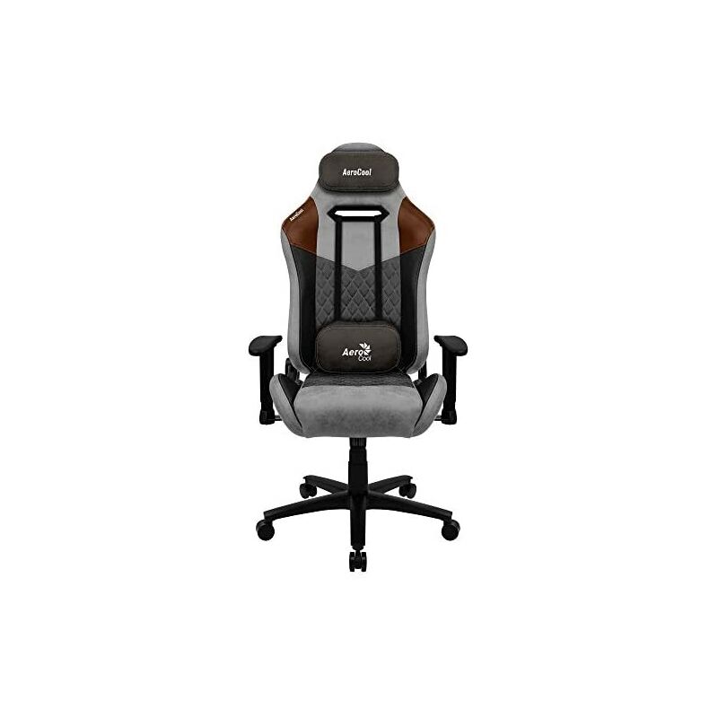 

Silla gamer duke tan grey aerosuede para maximo confort piel sintetica premium patron fibra de carbono y diamante brazos regulables balanc - Aerocool