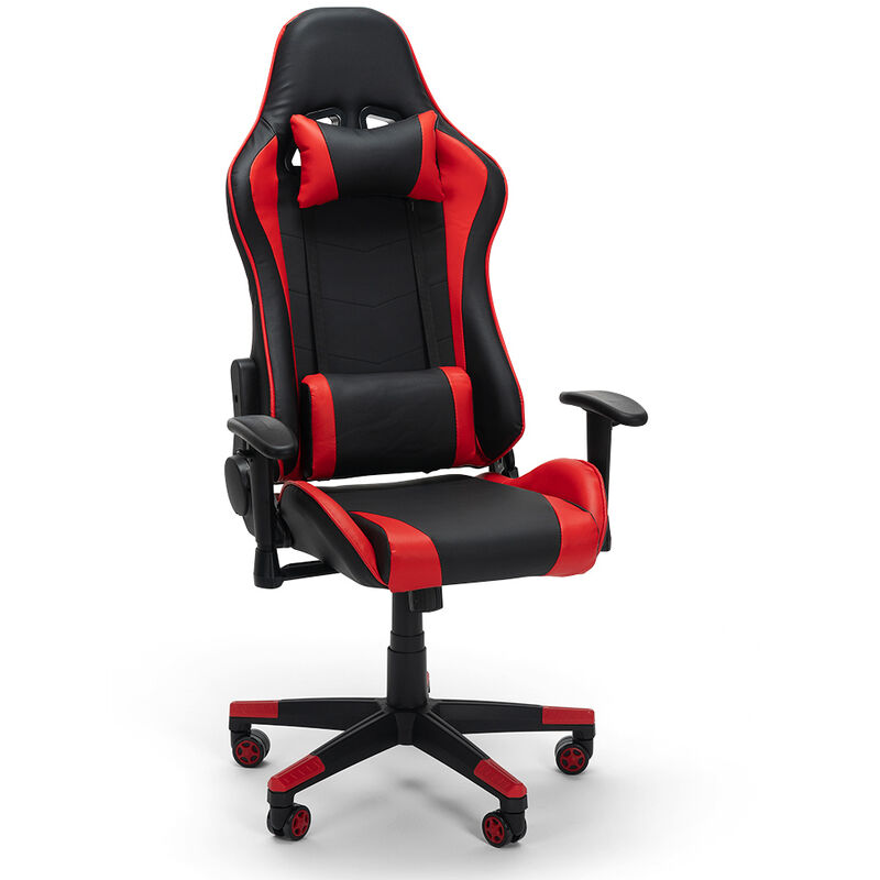 

Silla gamer y de oficina ergonómica con cojín cervical y lumbar diseño Fire