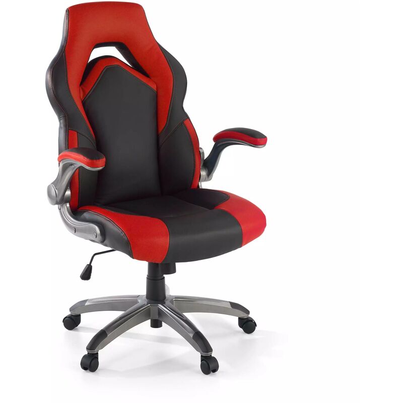 

Silla gaming AkOmega brazos abatibles, acolchado rojo - rojo