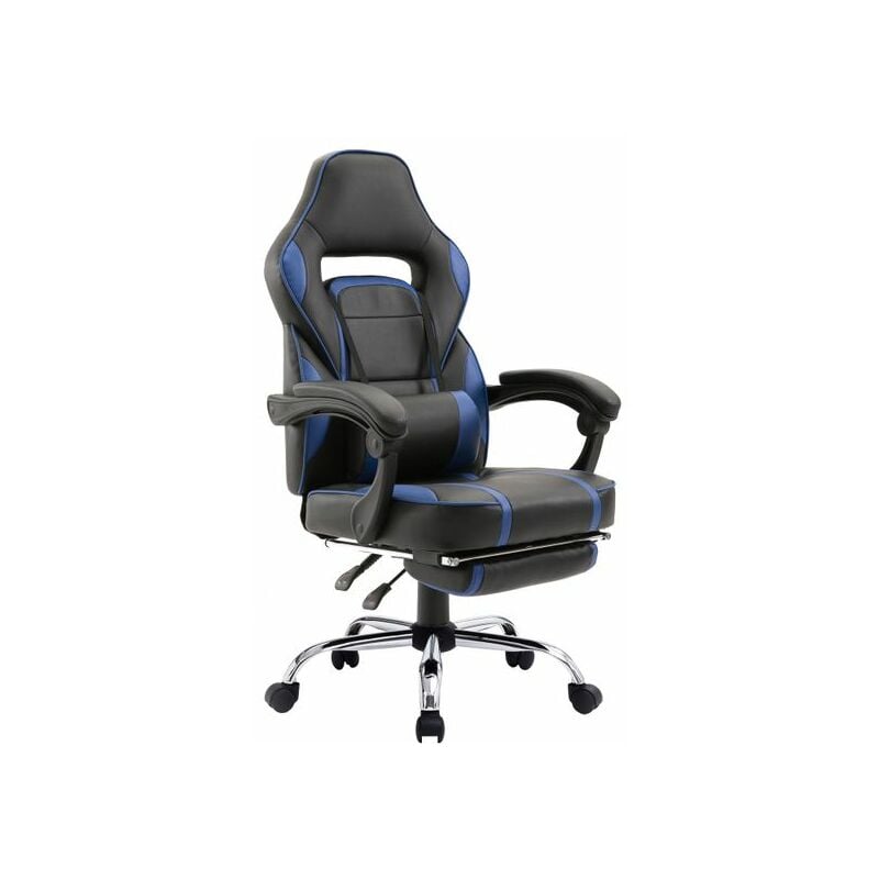 Happy Garden - Silla gaming color negro y azul link