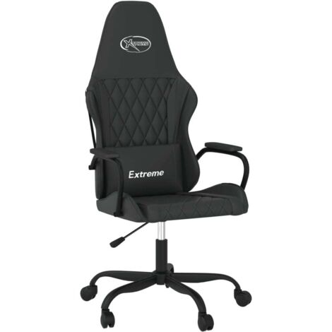 Silla gaming con masaje cuero sintético negro vidaXL