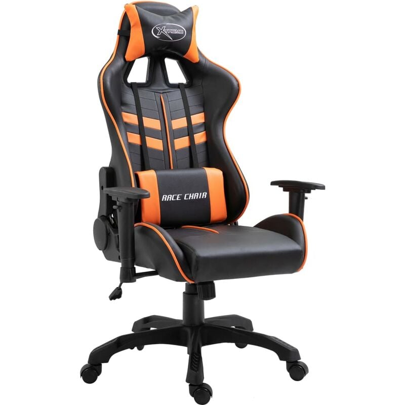 

Silla gaming de cuero sintetico naranja