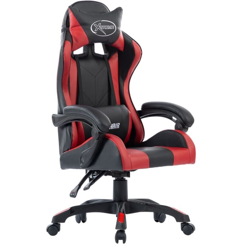 

vidaXL Silla Gaming de Cuero Sintético Vino Tinto - Rojo