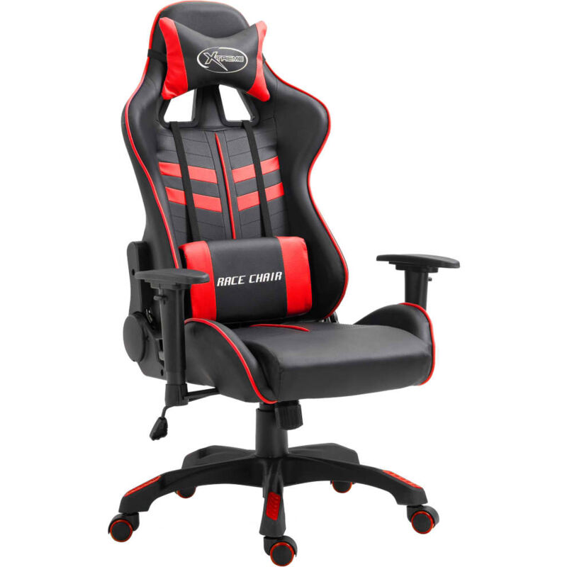 

vidaXL Silla de Gaming de Cuero Sintético Rojo - Rojo