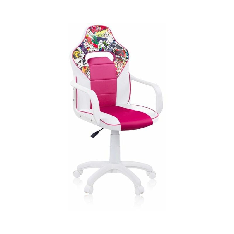 

Silla Gaming DRWSticker-Blanco-Rosa DRW