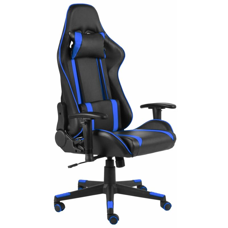 

Silla gaming giratoria PVC azul