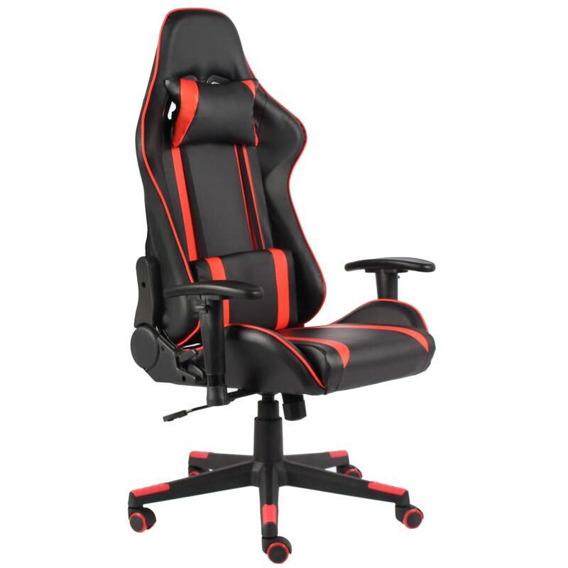 

Silla gaming giratoria PVC rojo - Rojo