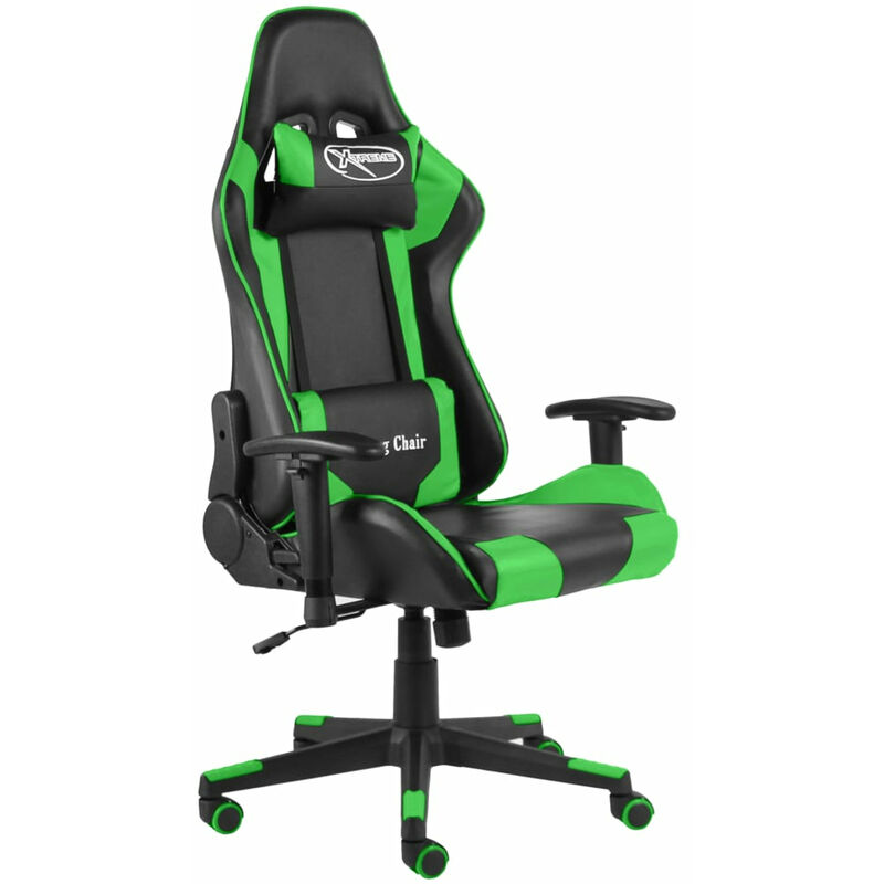 

Silla gaming giratoria PVC verde