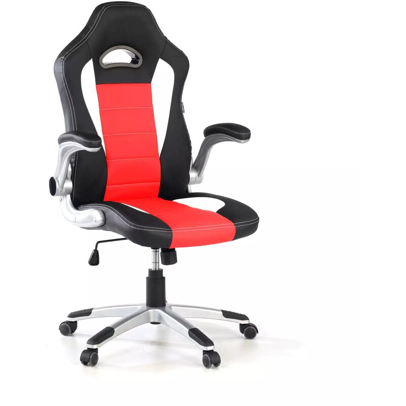 

Silla gaming Lotus, diseño racing y brazos abatibles, roja - rojo