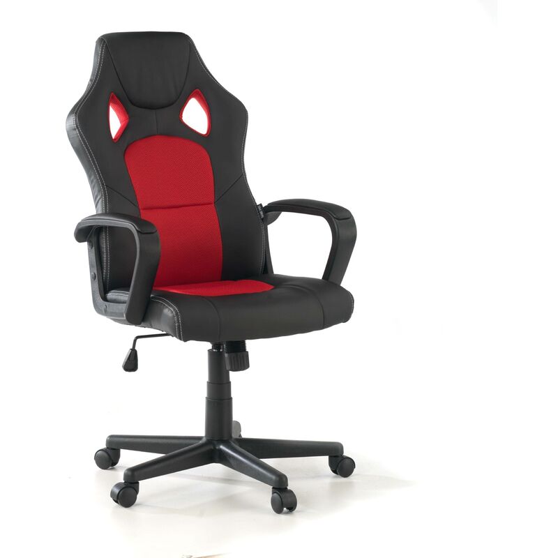 

Silla gaming Montmelo, diseño deportivo, rojo - rojo