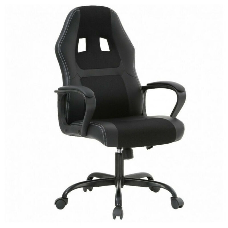 

Silla Gaming Oficina Racing Escritorio Videojuegos Sillon Gamer Despacho NEGRA