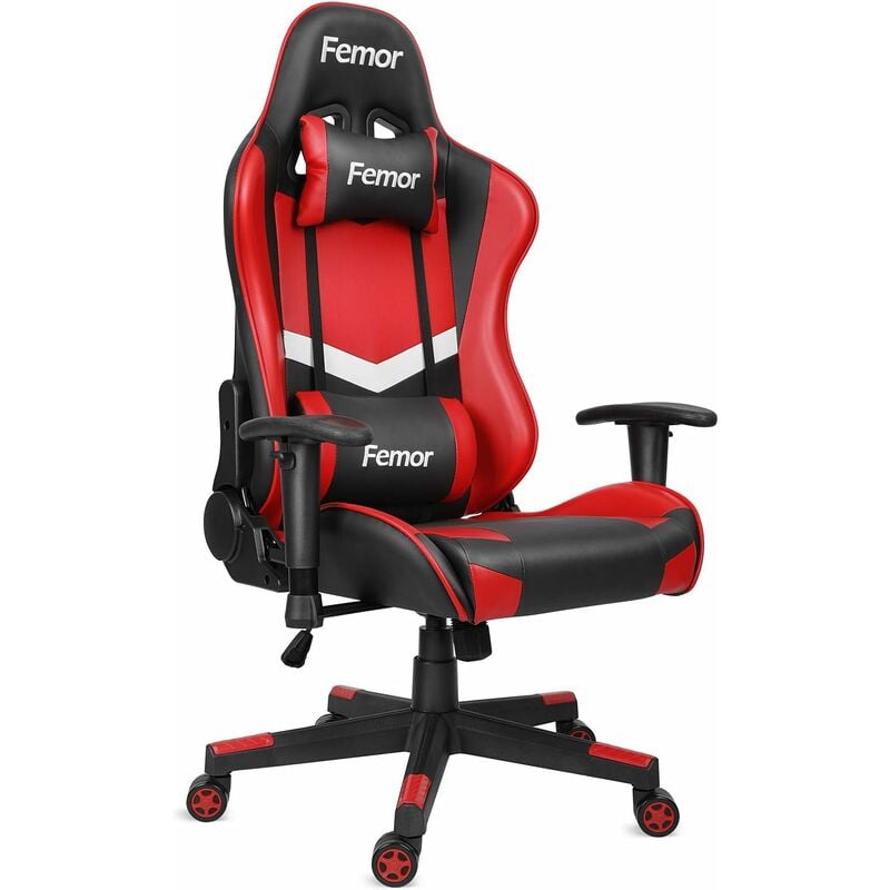 

Silla Gaming, Silla Gamer de Escritorio de Oficina, Silla de Ergonómica con Cojín Reposabrados 3D Ajustable Respaldo, Racing Silla Gamer para los
