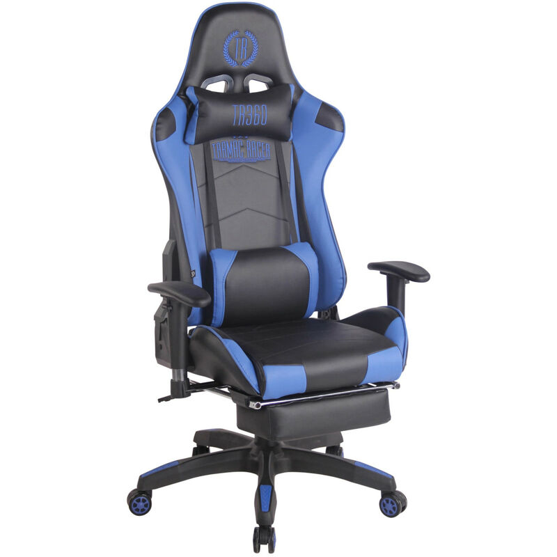

Silla Gaming Turbo Negro/azul Cuero sintético