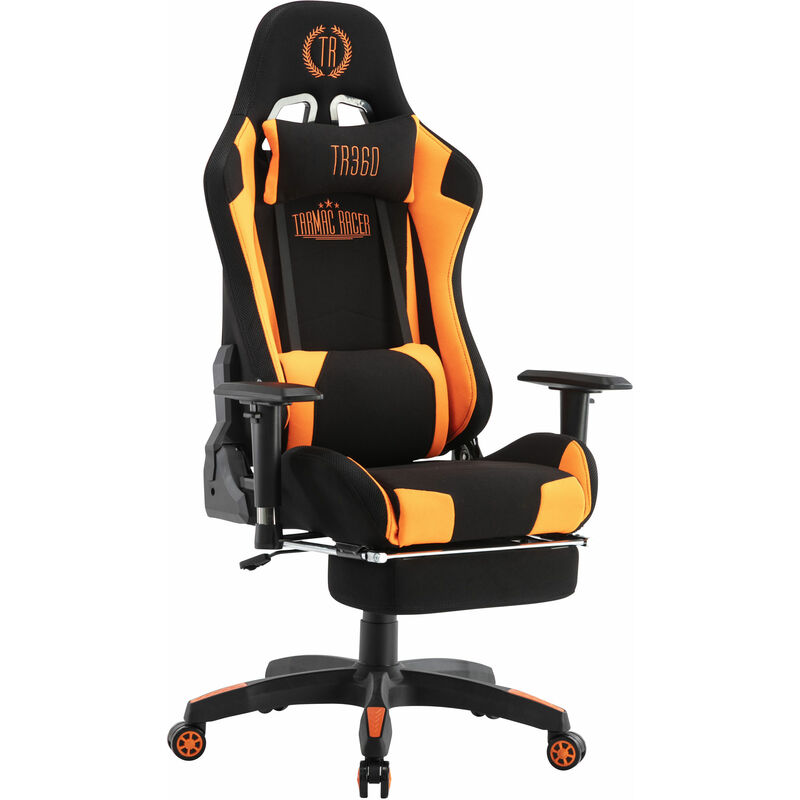 

Silla gaming turbo led negro/naranja,tela Rogal