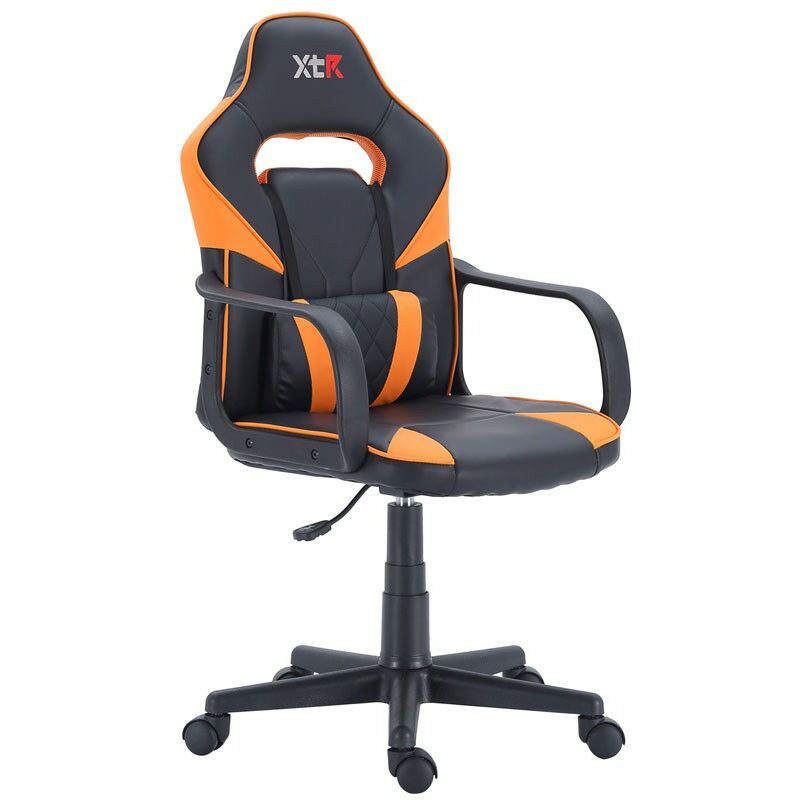 

Silla gaming XTR X10 setup gamer altura regulable cojín lumbar deportiva 101-109x60x57 cm COLOR NEGRO Y NARANJA