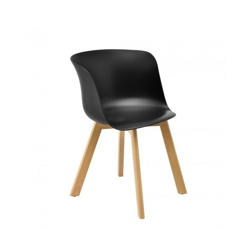 

BHD - Silla GARDENIA, madera, polipropileno negro