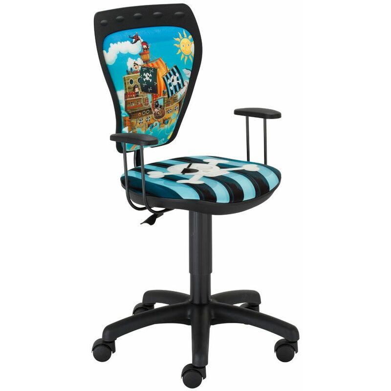 

silla giratoria de escritorio pirata silla de niño habitación de los niños piratas Ministyle con apoyabrazos