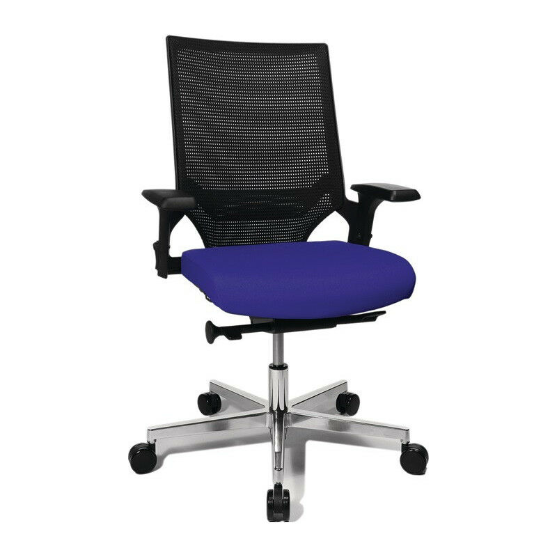 

Silla giratoria de oficina con tecnología de sincronización de puntos negro / azul 420-550 mm capacidad de carga 110 kg TOPSTAR