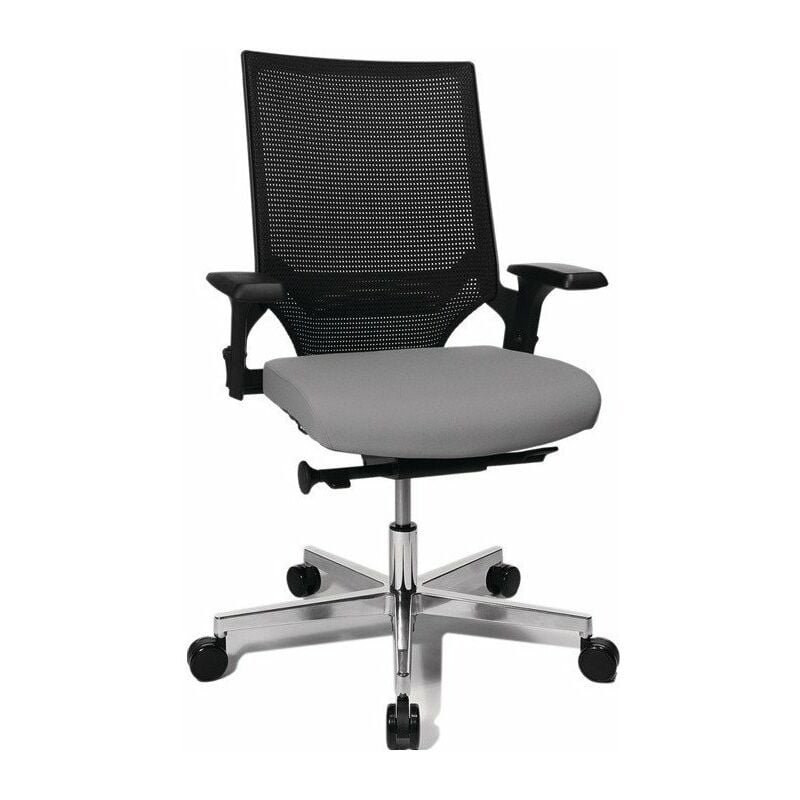 

Silla giratoria de oficina con tecnología point synchronous negro / gris claro 420-550mm capacidad de carga 110kg TOPSTAR