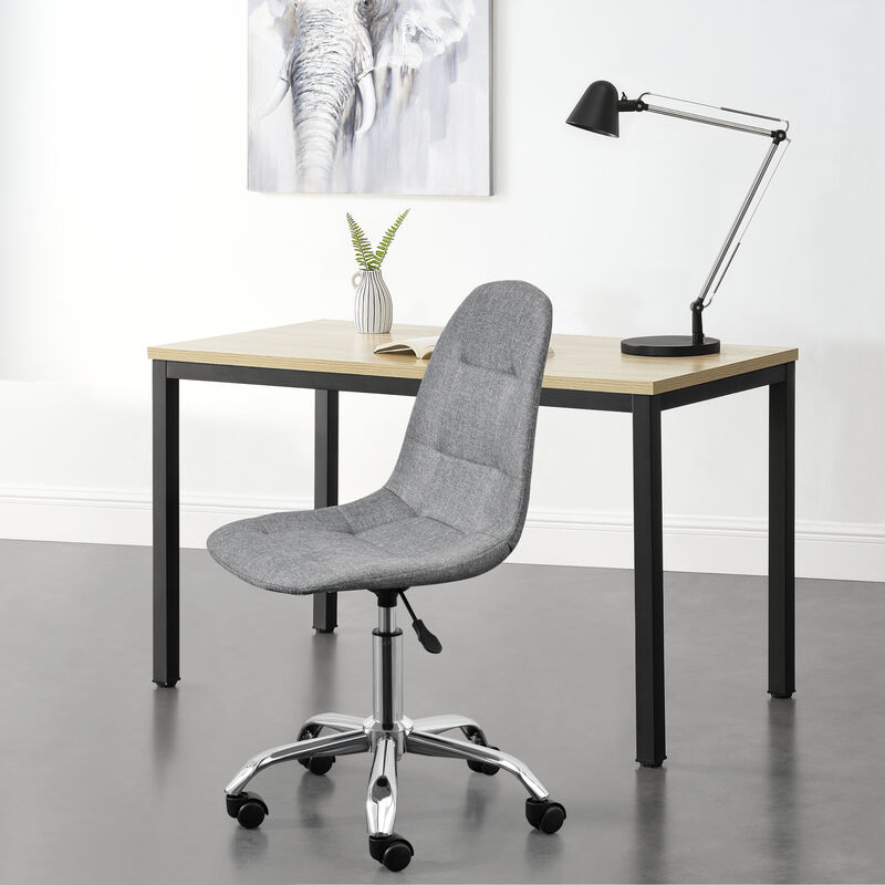 

Silla Giratoria de Oficina Lowestoft - 79 - 89 x 47 x 56 cm - Silla de trabajo - Silla Gamer - 5 Ruedas - 360° Giratorio - Gris claro